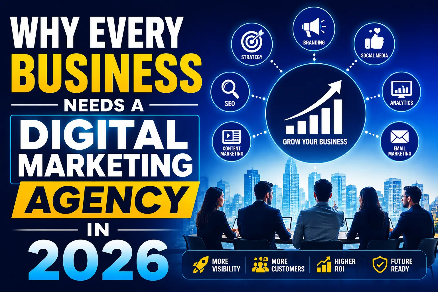 Why every business needs a digital marketing agency in 2026 for SEO, branding, social media marketing, analytics, and business growth
