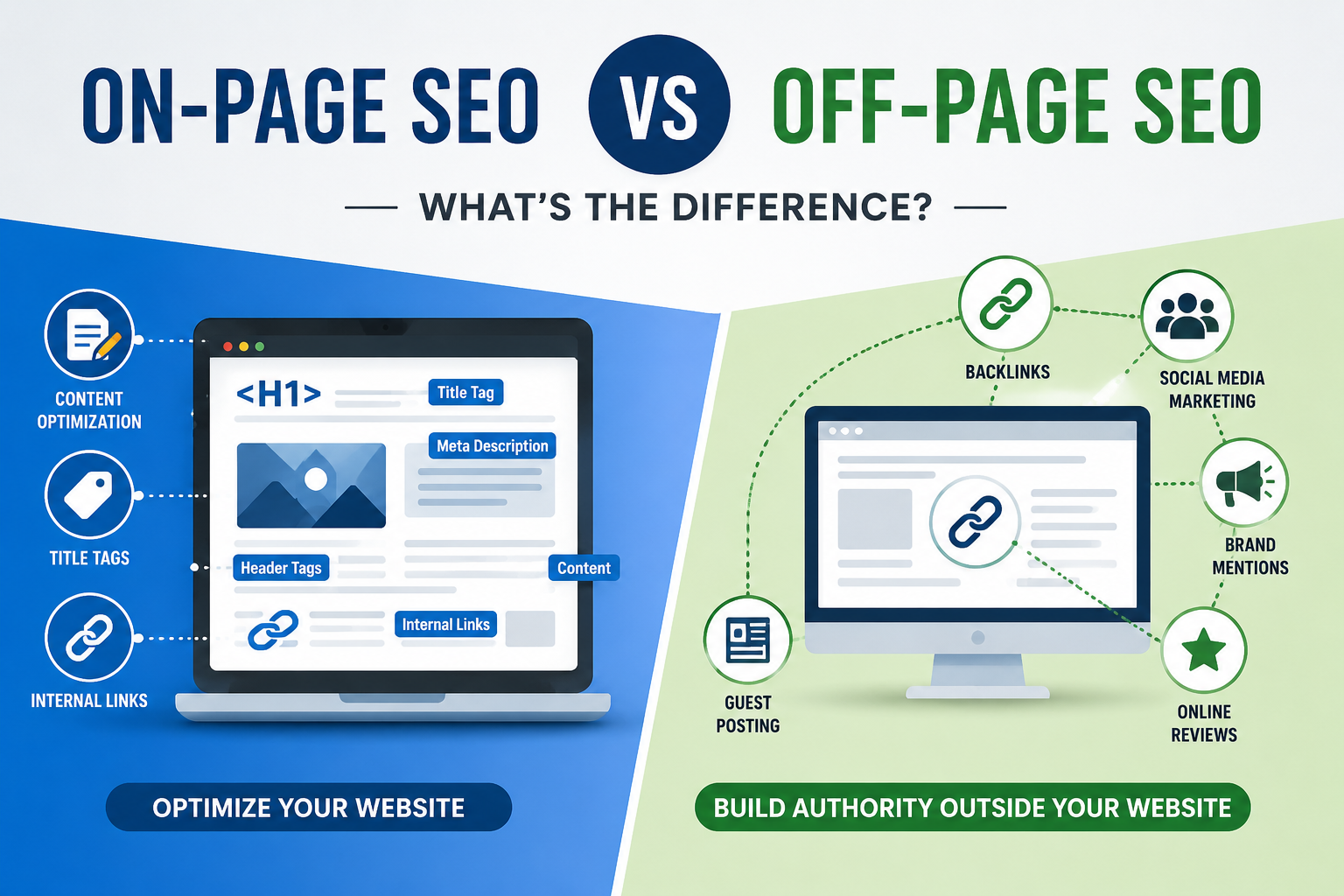 On-page SEO vs Off-page SEO | SEO