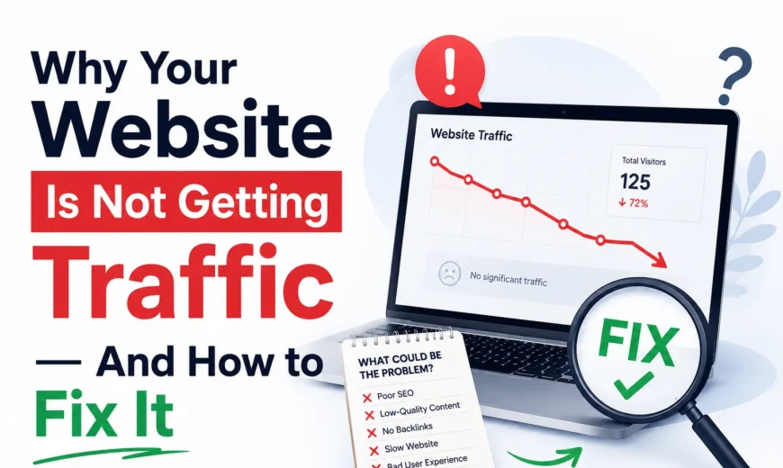 Why your website is not getting traffic and how to fix it with SEO optimization, website audit, and content marketing strategies